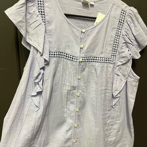 GAP Lilac Ruffled Women's Top
